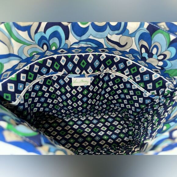 Vintage VERA BRADLEY Tote Bag in Mediterranean White Retired Fall 2008 - Picture 4 of 4